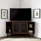 Meuble TV d'angle en verre de 122 cm