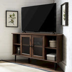 Meuble TV d'angle en verre de 122 cm