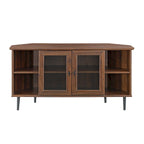 Meuble TV d'angle en verre de 122 cm
