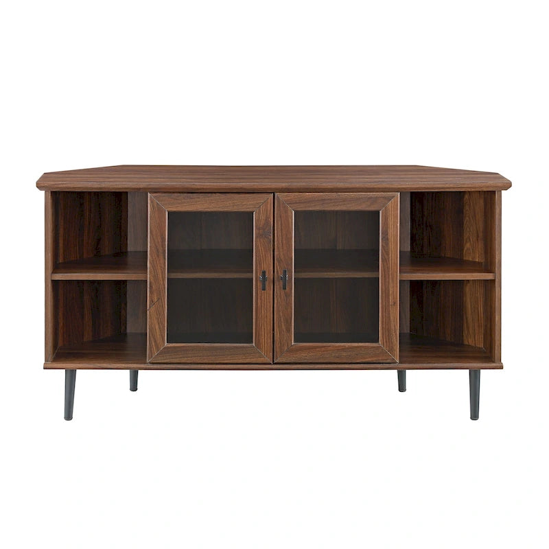 Meuble TV d'angle en verre de 122 cm