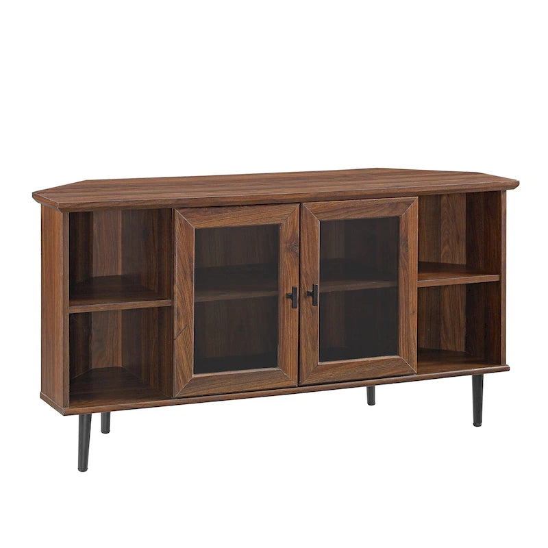 Meuble TV d'angle en verre de 122 cm