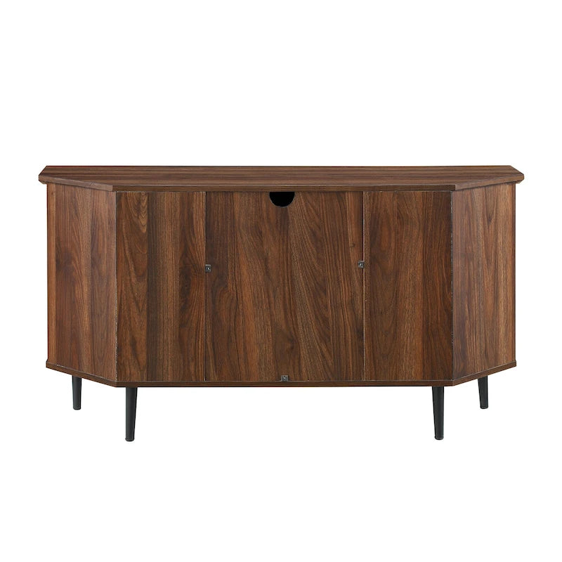 Meuble TV d'angle en verre de 122 cm