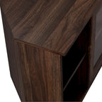 Meuble TV d'angle en verre de 122 cm