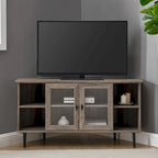 Meuble TV d'angle en verre de 122 cm