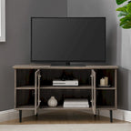 Meuble TV d'angle en verre de 122 cm