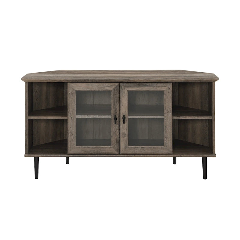 Meuble TV d'angle en verre de 122 cm