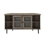 Meuble TV d'angle en verre de 122 cm