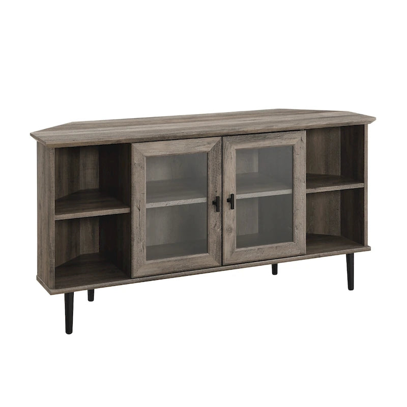Meuble TV d'angle en verre de 122 cm
