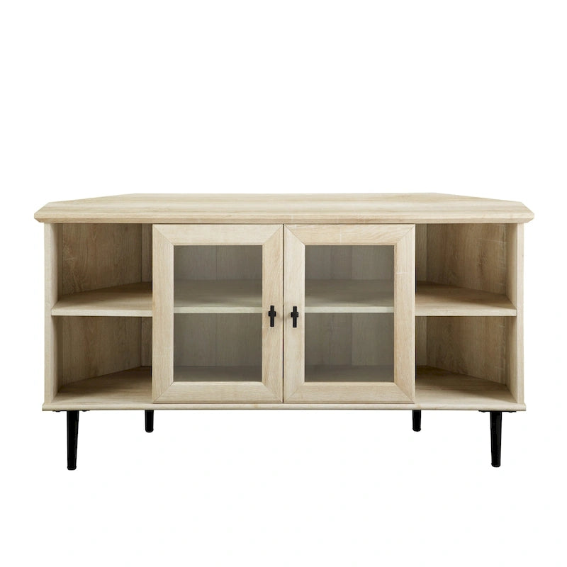 Meuble TV d'angle en verre de 122 cm
