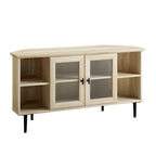 Meuble TV d'angle en verre de 122 cm