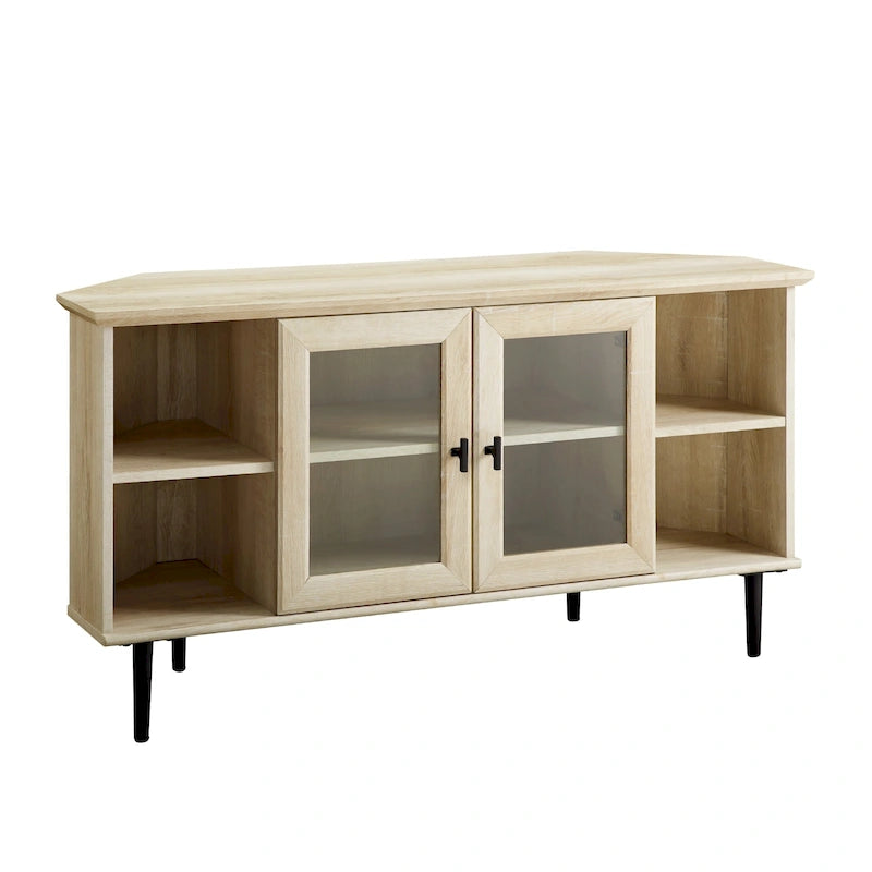 Meuble TV d'angle en verre de 122 cm