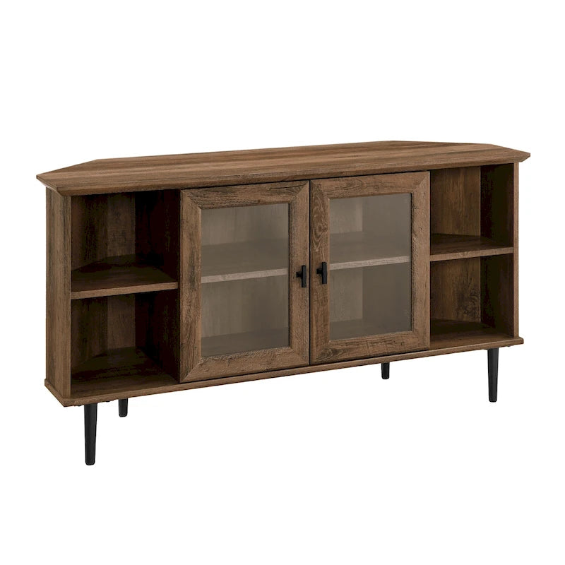Meuble TV d'angle en verre de 122 cm