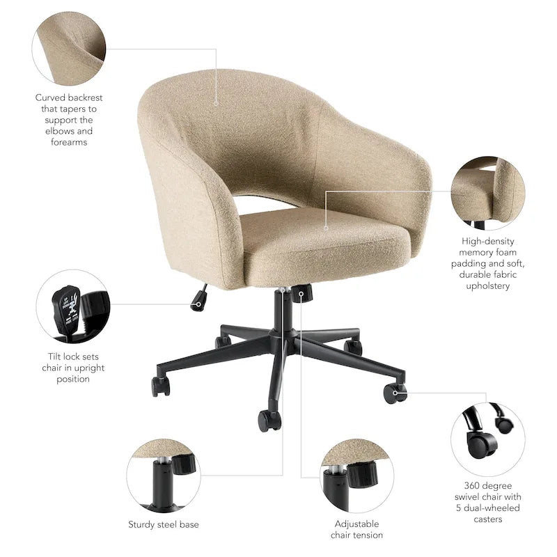 Chaise de bureau moderne du milieu du siècle