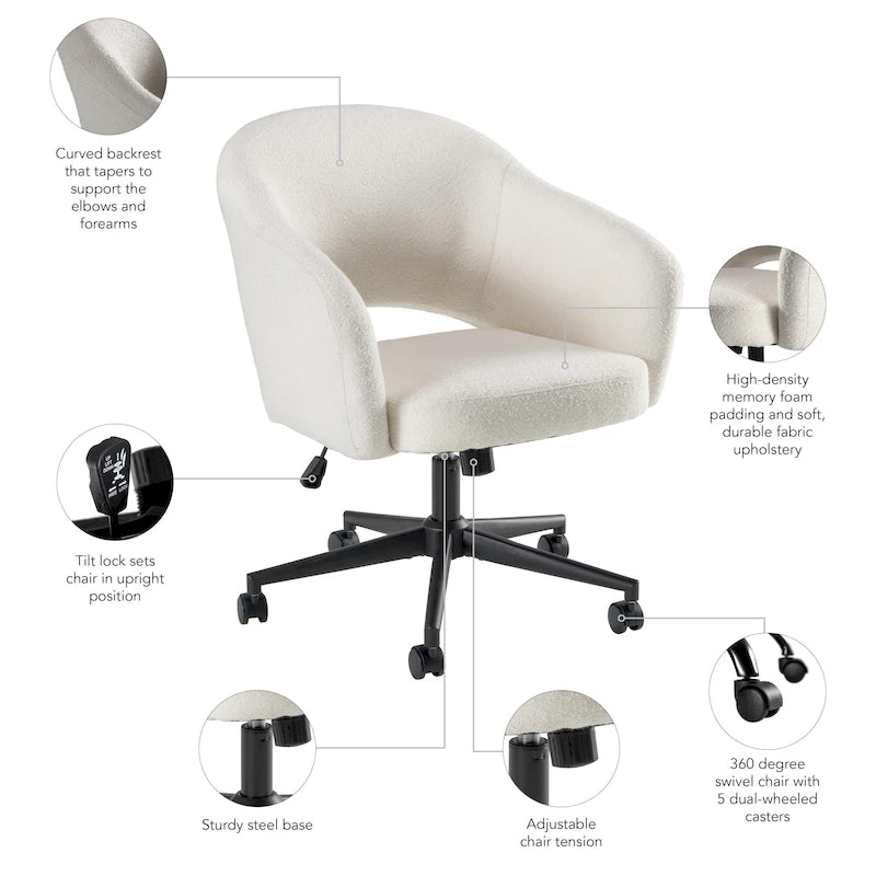 Chaise de bureau moderne du milieu du siècle