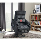 Fauteuil inclinable releveur électrique Liyasi avec massage, chaleur et fonctions pratiques