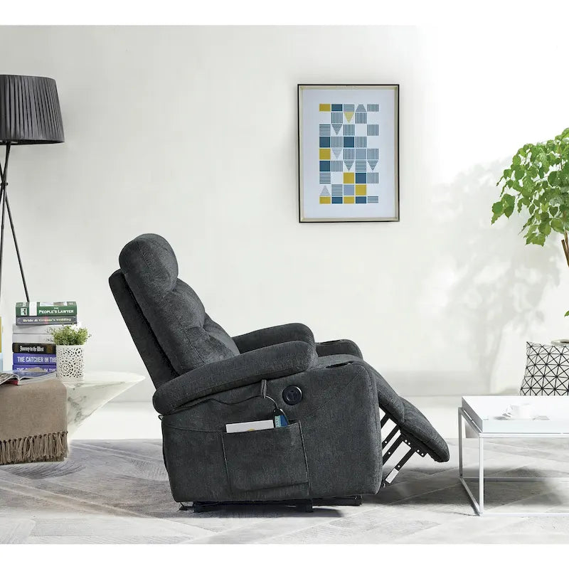 Fauteuil inclinable releveur électrique Liyasi avec massage, chaleur et fonctions pratiques