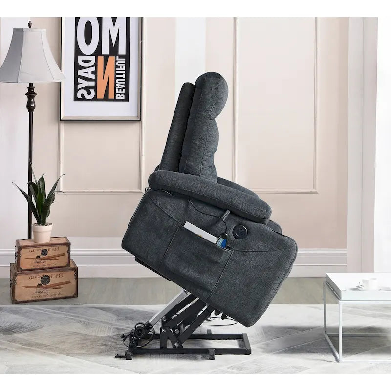 Fauteuil inclinable releveur électrique Liyasi avec massage, chaleur et fonctions pratiques