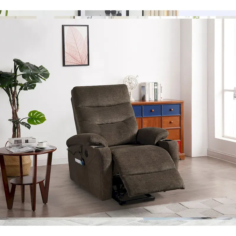 Fauteuil inclinable releveur électrique Liyasi avec massage, chaleur et fonctions pratiques