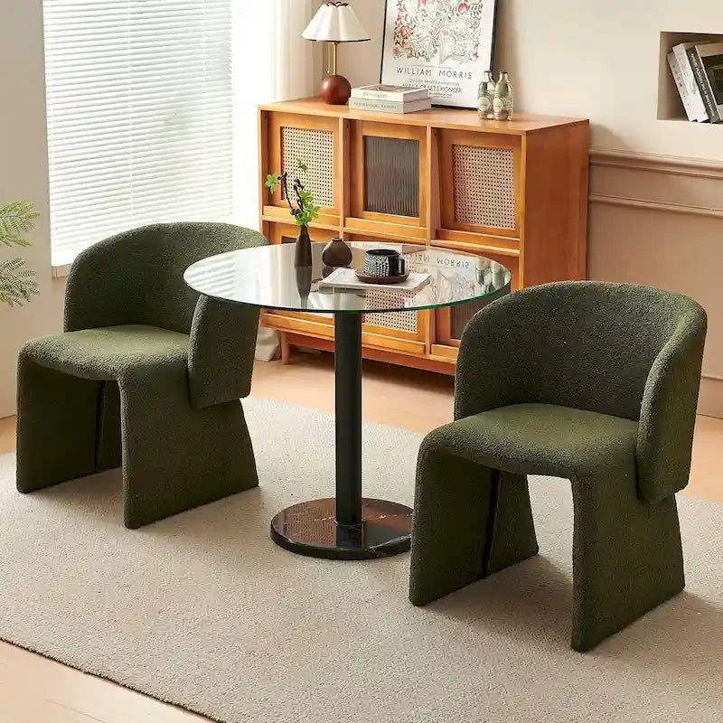 Chaises de salle à manger/canapé baril entièrement rembourrées