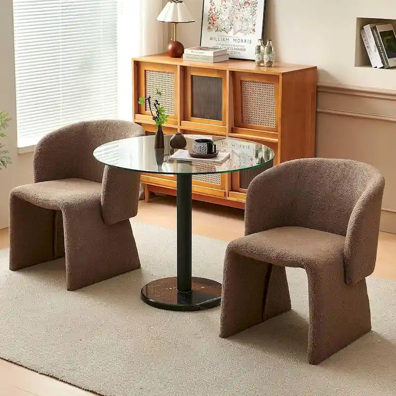 Chaises de salle à manger/canapé baril entièrement rembourrées