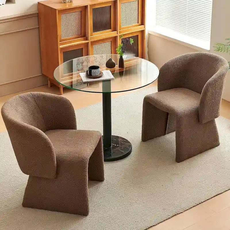 Chaises de salle à manger/canapé baril entièrement rembourrées