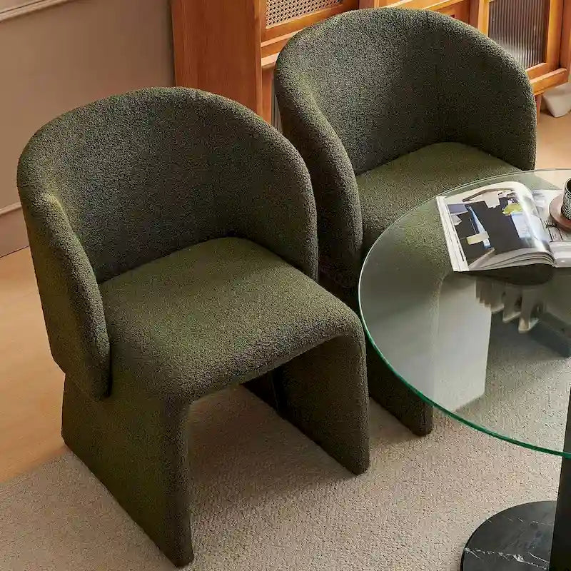 Chaises de salle à manger/canapé baril entièrement rembourrées