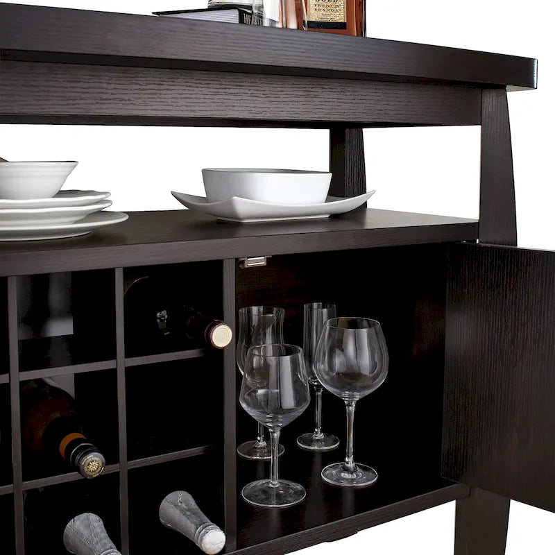 Table buffet 1 étagère Cappuccino de 51 pouces