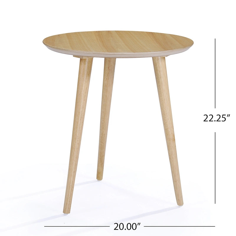 Table d'appoint avec revêtement en faux bois