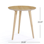 Table d'appoint avec revêtement en faux bois