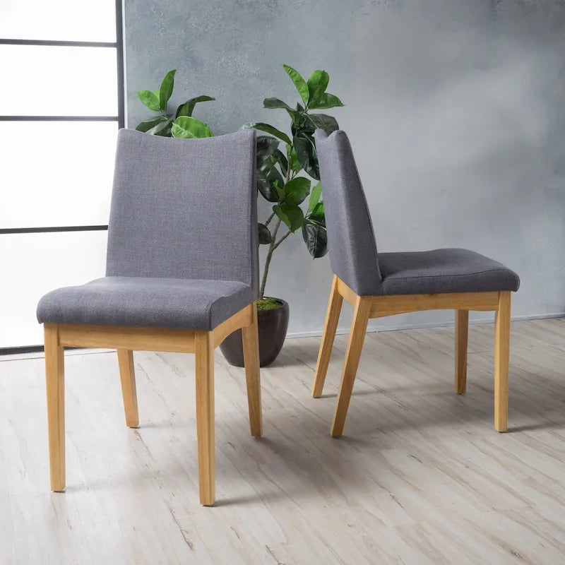 Chaise de salle à manger en tissu du milieu du siècle