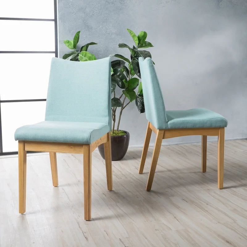 Chaise de salle à manger en tissu du milieu du siècle