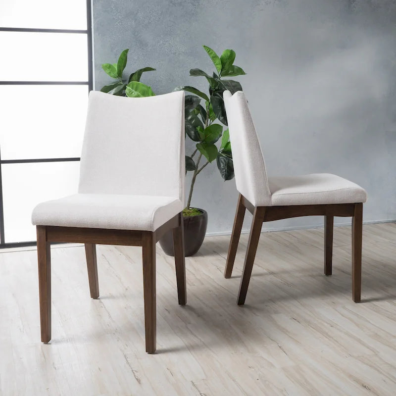 Chaise de salle à manger en tissu du milieu du siècle