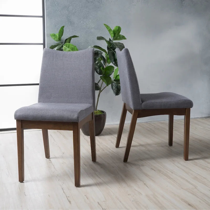 Chaise de salle à manger en tissu du milieu du siècle