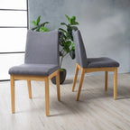 Chaise de salle à manger en tissu du milieu du siècle