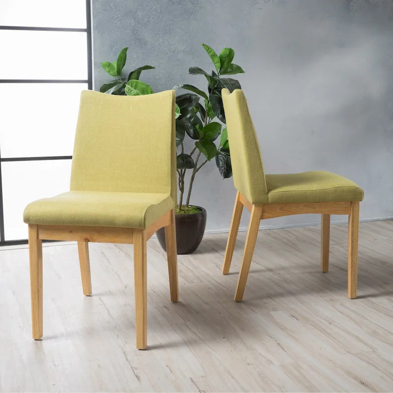 Chaise de salle à manger en tissu du milieu du siècle