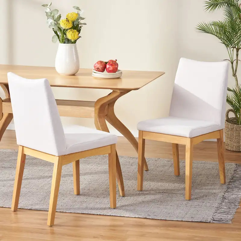 Chaise de salle à manger en tissu du milieu du siècle