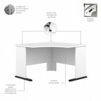 Bureau d'angle informatique 48W