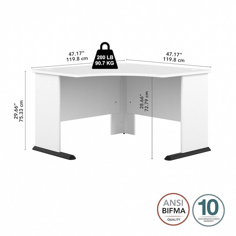 Bureau d'angle informatique 48W