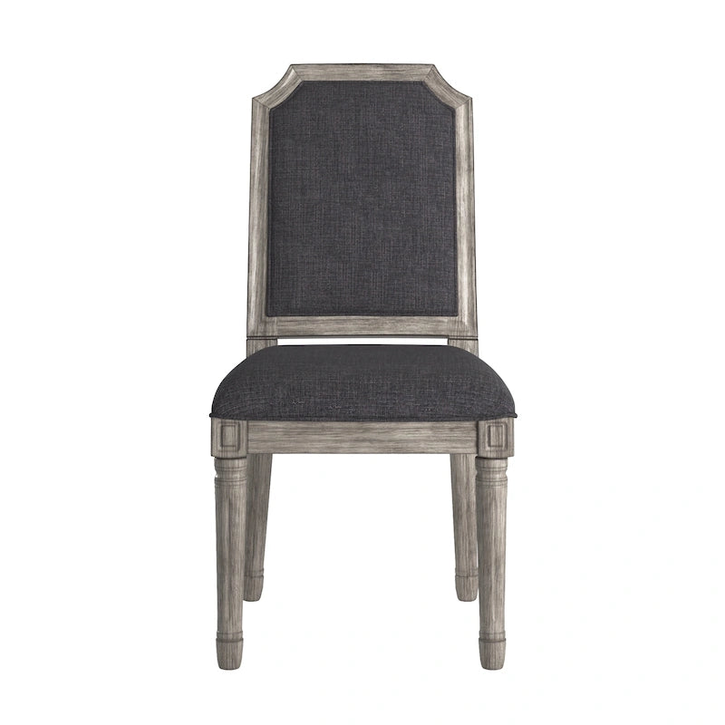 Chaises de salle à manger en lin et bois, dossier arqué
