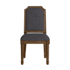 Chaises de salle à manger en lin et bois, dossier arqué