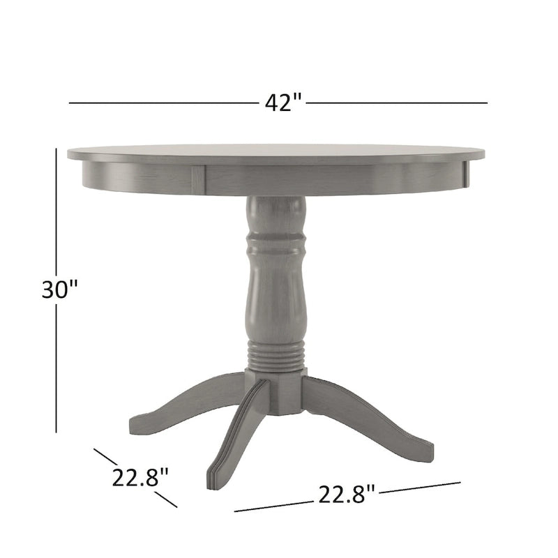 Table à manger ronde à pied central
