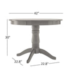 Table à manger ronde à pied central