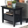 Table d'appoint en bois massif de 14 pouces de large