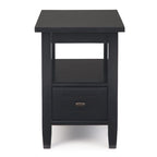 Table d'appoint en bois massif de 14 pouces de large