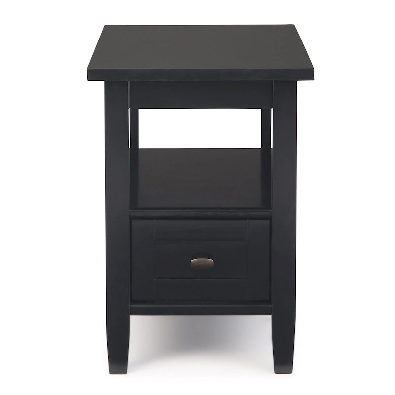 Table d'appoint en bois massif de 14 pouces de large