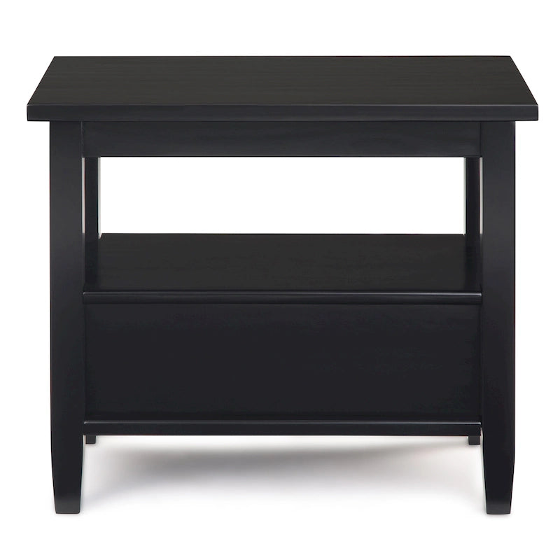 Table d'appoint en bois massif de 14 pouces de large