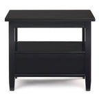 Table d'appoint en bois massif de 14 pouces de large