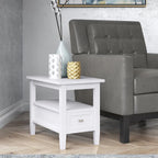 Table d'appoint en bois massif de 14 pouces de large