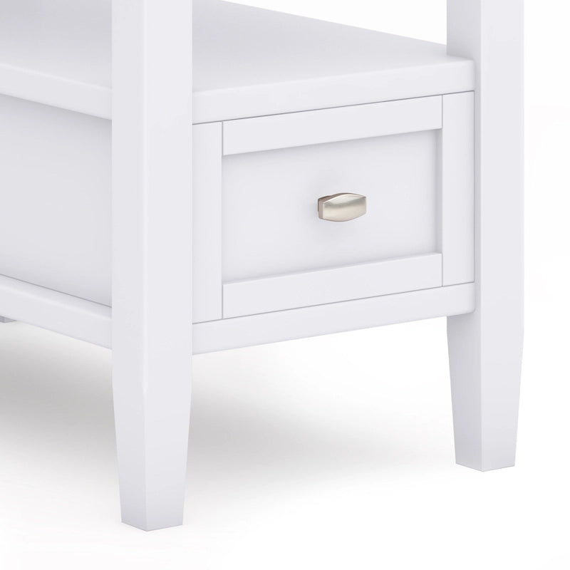 Table d'appoint en bois massif de 14 pouces de large