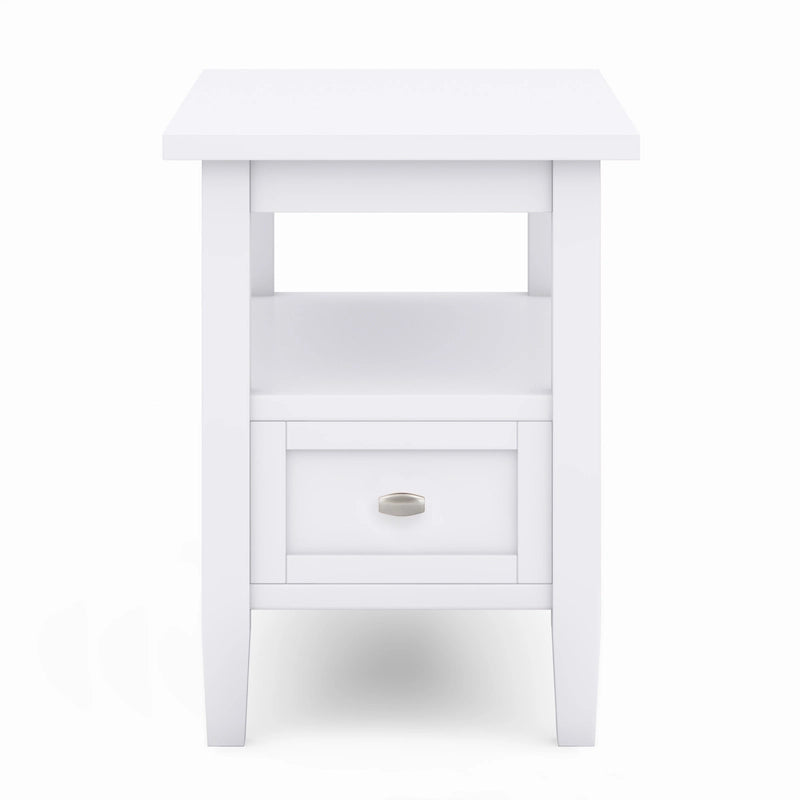 Table d'appoint en bois massif de 14 pouces de large